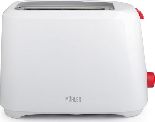 Muhler MT-969 Prăjitor de pâine 2 sloturi 800W Alb