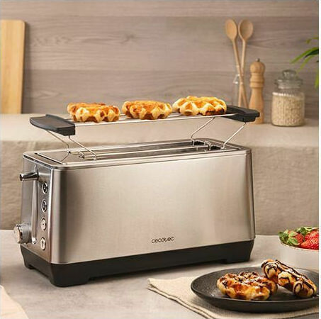 Cecotec BigToast Extra Double Φρυγανιέρα 2 Θέσεων 1000W Inox