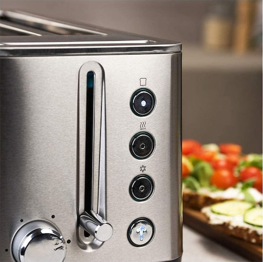 Cecotec BigToast Extra Double Φρυγανιέρα 2 Θέσεων 1000W Inox