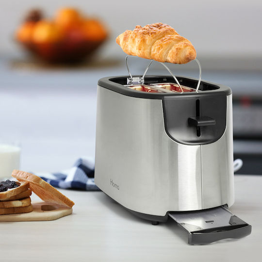 Homa Toaster 2 Slots 1000W Inox