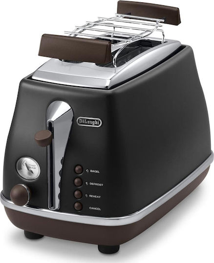 De'Longhi Icona Vintage Тостер Двуместна 900W Черен