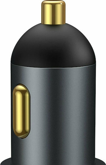 Baseus Share Together Φορτιστής Αυτοκινήτου 120W Γρήγορης Φόρτισης με Θύρες: 2xUSB 1xΑναπτήρα Γκρι Χρώμα