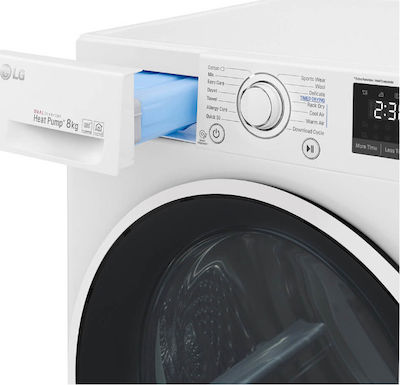 LG RC80U2AV4Q Στεγνωτήριο 8kg A+++ με Αντλία Θερμότητας
