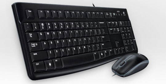 Logitech Desktop MK120 Σετ Πληκτρολόγιο & Ποντίκι Ελληνικό