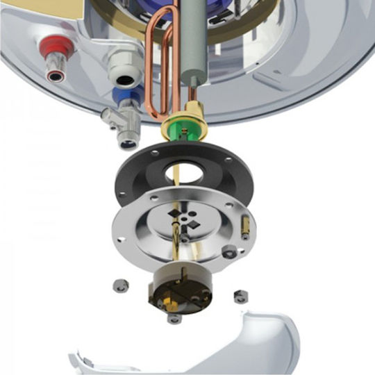 Nobel Φ36 Ηλεκτρομπόιλερ 60lt Glass Κάθετο 4kW
