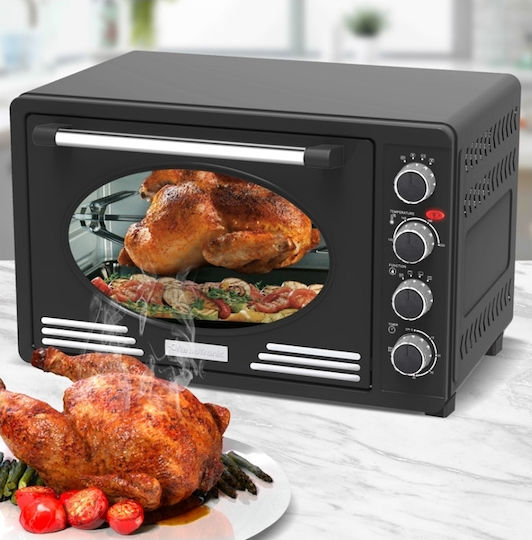 Turbotronic Electric Countertop Oven 45lt without Burners Μαύρο