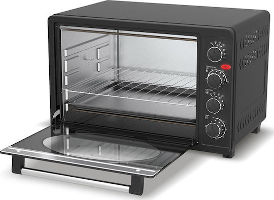 Turbotronic Ηλεκτρικό Φουρνάκι 45lt Χωρίς Εστίες Μαύρο Μαύρο