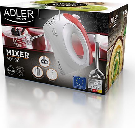Adler AD-4212 AD 4212 Mixer Handmixer 300W Rot