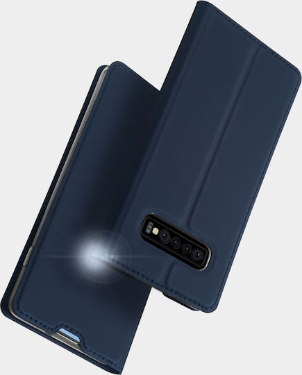 Dux Ducis Skin Pro Buchen Sie Synthetisches Leder Marineblau (Galaxy S10)
