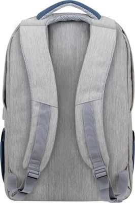 Rivacase Plater 7567 Wasserdicht Tasche Rucksack für Laptop 17" Grey/Dark Blue