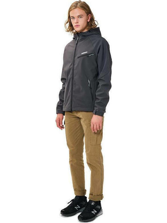 Χειμωνιάτικο Μπουφάν Softshell Αδιάβροχο και Αντιανεμικό Dark Grey