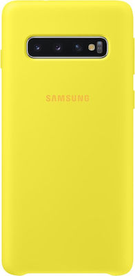 Samsung Umschlag Rückseite Silikon Gelb (Galaxy S10) EF-PG973TYEGWW