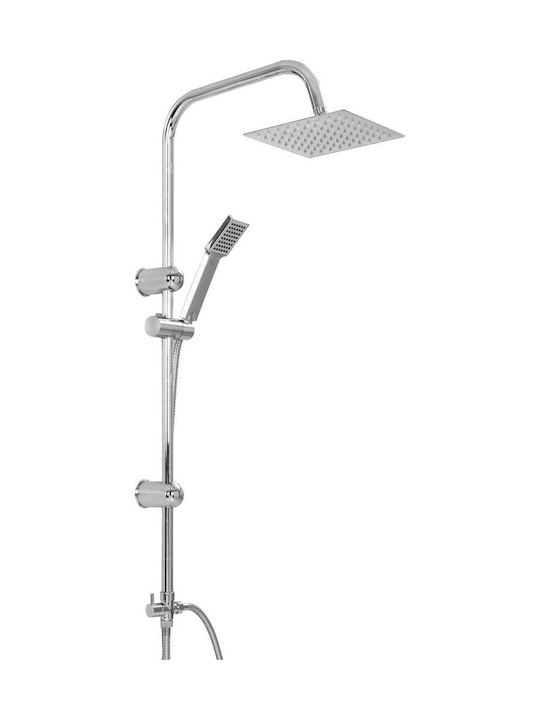 vidaXL Coloană de duș fără Baterie 95cm Argintiu