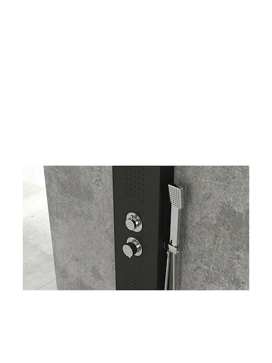 Karag Praxis Nero Στήλη Υδρομασάζ 140cm Μαύρη