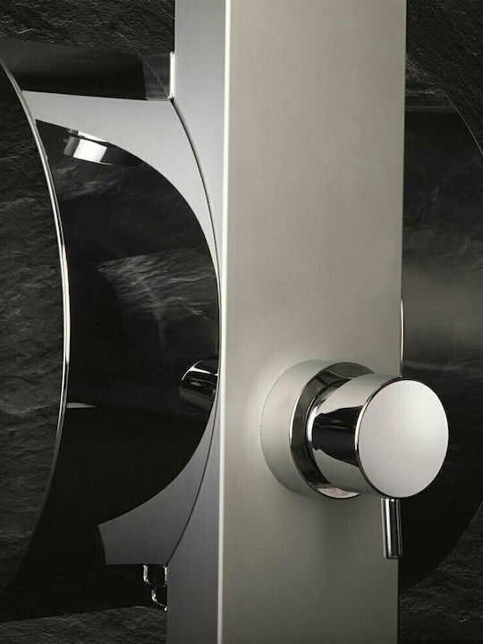 Dolce Vita Idea Shower Column with Bathtub Mixer 131.4cm Silver