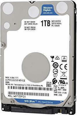Western Digital Blue 1TB HDD Hard Drive 2.5" SATA III 5400rpm with 128MB Cache for Laptop / Desktop / PS4 WD10SPZX
