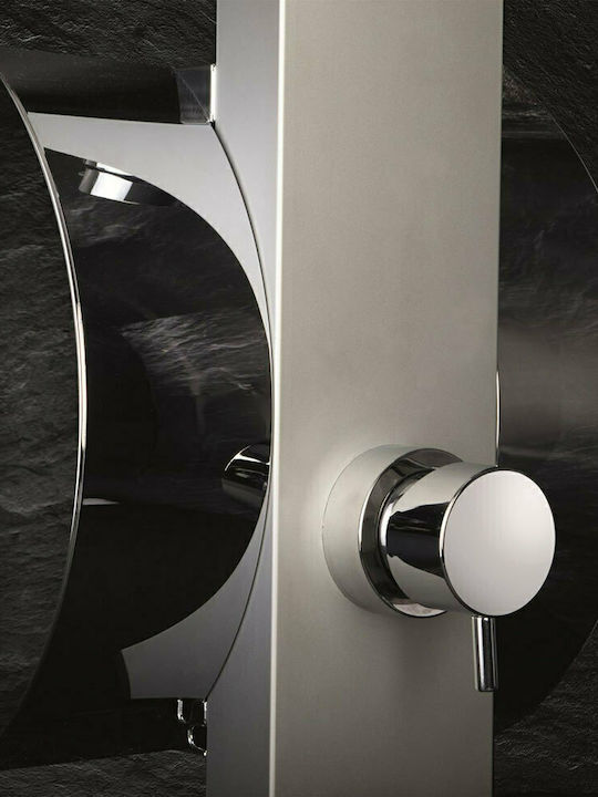 Dolce Vita Idea Spout Στήλη Ντουζ με Μπαταρία 136.4cm Ασημί