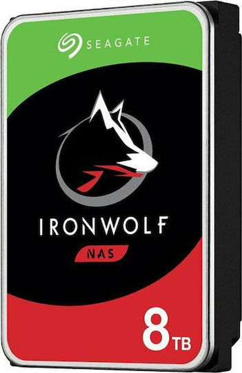 Seagate Ironwolf 8TB HDD Σκληρός Δίσκος 3.5" SATA III 7200rpm με 256MB Cache για NAS ST8000VN004