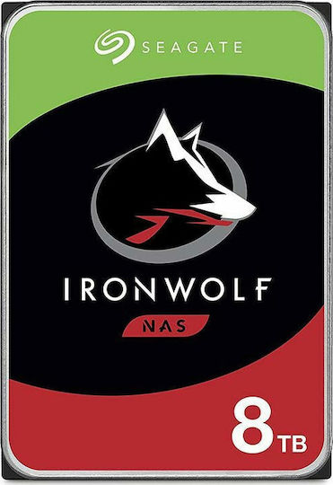 Seagate Ironwolf 8TB HDD Σκληρός Δίσκος 3.5" SATA III 7200rpm με 256MB Cache για NAS ST8000VN004