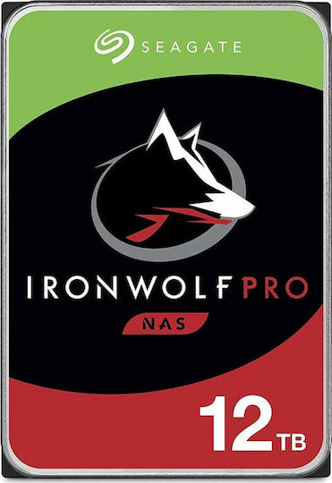 Seagate IronWolf Pro 12TB HDD Hard Drive 3.5" SATA III 7200rpm with 256MB Cache for NAS ST12000NE0008