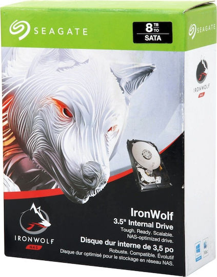 Seagate Ironwolf 8TB HDD Hard Drive 3.5" SATA III 7200rpm with 256MB Cache for NAS ST8000VN0022