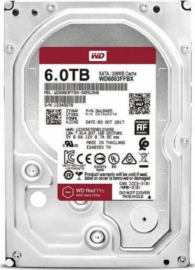 Western Digital Red Pro 8TB HDD Σκληρός Δίσκος 3.5" SATA III 7200rpm με 256MB Cache για NAS WD8003FFBX