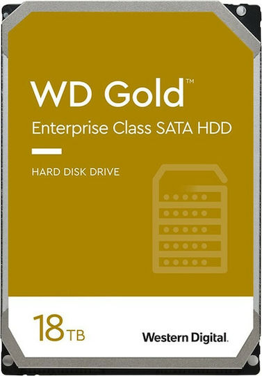 Western Digital Gold 18TB HDD Σκληρός Δίσκος 3.5" SATA III 7200rpm με 512MB Cache για Desktop / NAS / Server WD181KRYZ