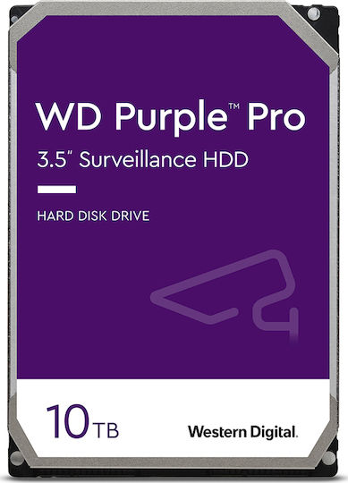 Western Digital Purple 10TB HDD Σκληρός Δίσκος 3.5" SATA III 7200rpm με 256MB Cache για Καταγραφικό WD101PURP