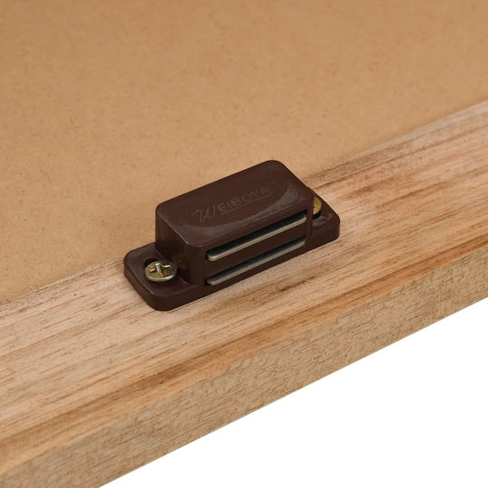vidaXL Countertop without Sink L66xW29xH62cm with Mirror Walnut