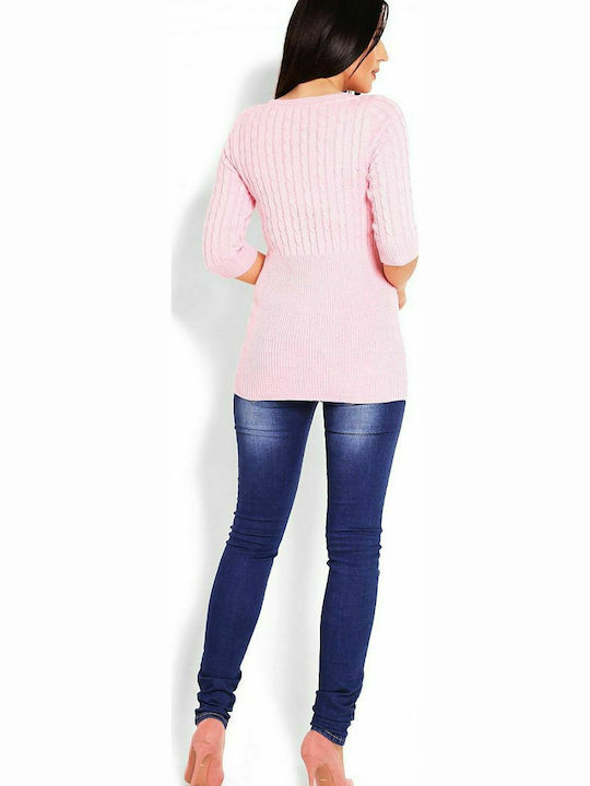 PeeKaBoo 70008 Women's Sweater with 3/4 Sleeve Pink 123425