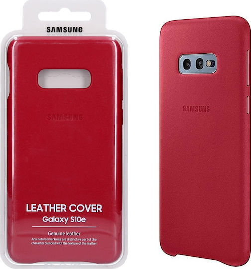 Samsung Leather Cover Back Cover Leather Red (Galaxy S10e)