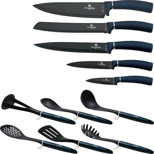 Berlinger Haus Set Oțel inoxidabil de Gătit cu Suport 12buc Albastru Metallic Line