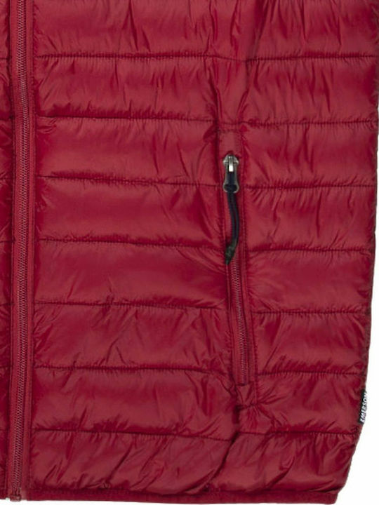 Sleeveless Winter Jacket Puffer Red