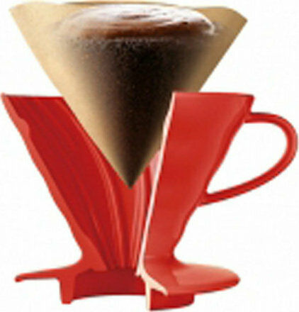 Tiamo V02 Coffee Dripper Κεραμικό Κόκκινο