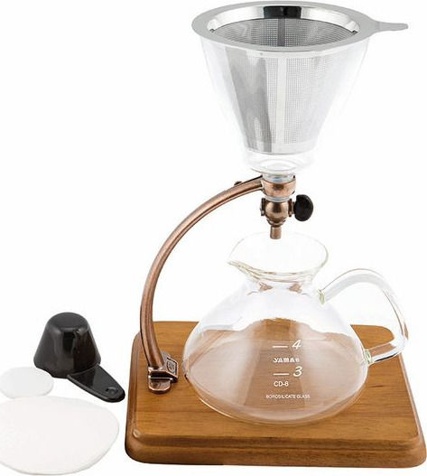 Yama Glass cd-8 Pour Over Set Γυάλινο Διάφανο 170x210x300mm
