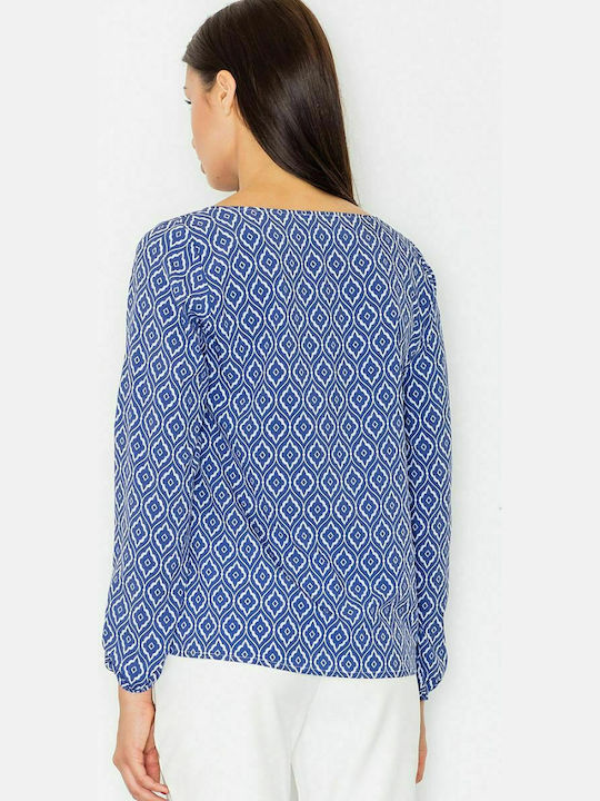 Figl M520 Women's Blouse Long Sleeve Blue 77077