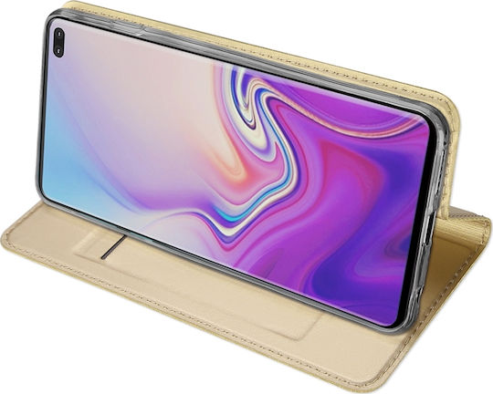 Dux Ducis Skin Pro Book Δερματίνης Χρυσό (Galaxy S10+)
