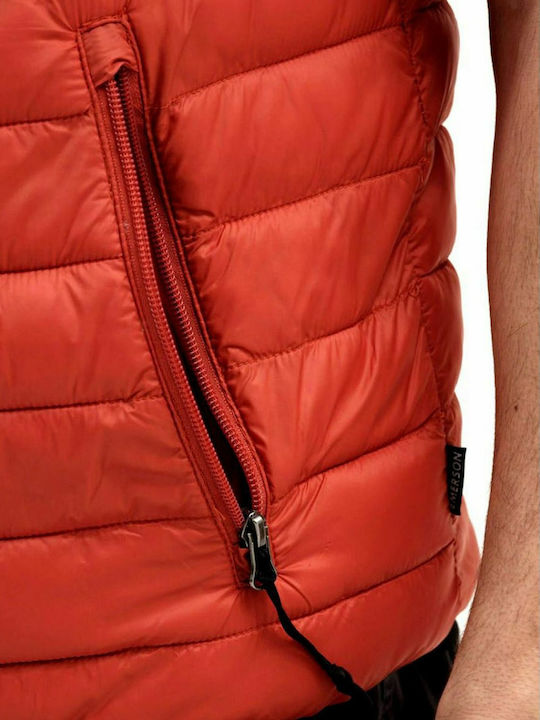 Sleeveless Winter Jacket Puffer Burnt Orange