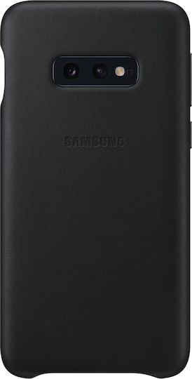 Samsung Leather Back Cover Μαύρο (Galaxy S10e)