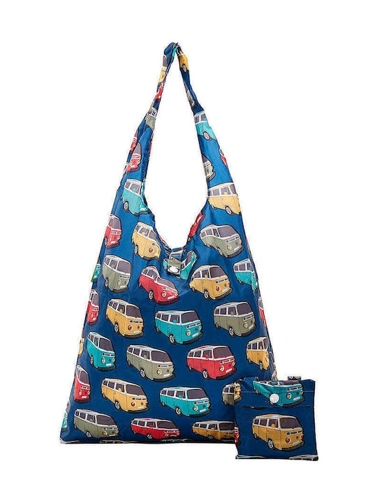 Eco Chic Camper Vans Baumwoll Tasche für Einkaufstaschen in Blau Farbe