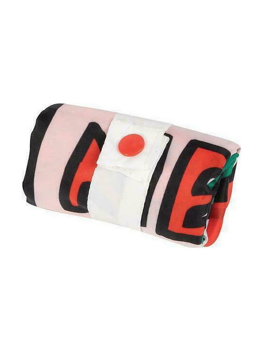 Loqi Keith Haring Geantă de Cumpărături din Material în Culoare Roșie