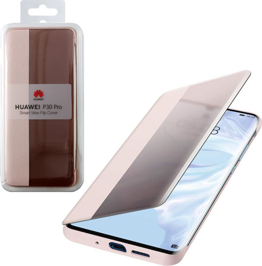 Huawei Smart View Book Δερματίνης Ροζ (Huawei P30 Pro)