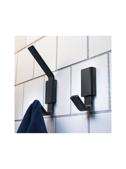Geesa Frame 8415-400 Haken Badezimmer Doppelt Schrauben Black Matt