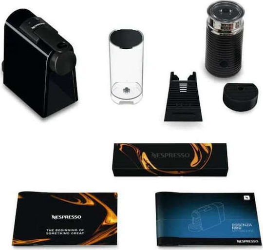 De'Longhi Essenza Mini Pod Coffee Machine Nespresso Pressure 19bar with Milk Frother Black