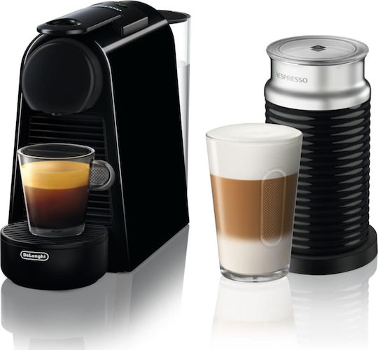 De'Longhi Essenza Mini Pod Coffee Machine Nespresso Pressure 19bar with Milk Frother Black