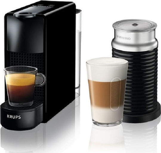 Krups Essenza Mini Pod Coffee Machine Nespresso Pressure 19bar with Milk Frother Black