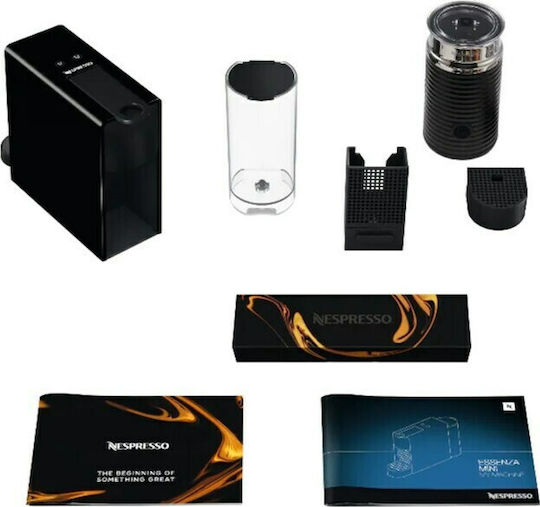 Krups Essenza Mini Pod Coffee Machine Nespresso Pressure 19bar with Milk Frother Black