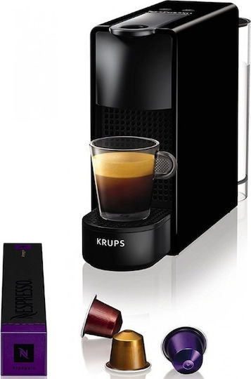 Krups Essenza Mini Pod Coffee Machine Nespresso Pressure 19bar with Milk Frother Black