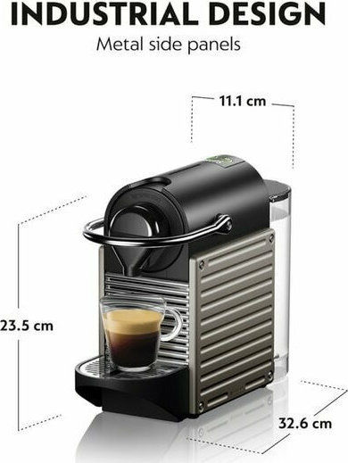 Krups Pixie Pod Coffee Machine Nespresso Pressure 19bar Titan