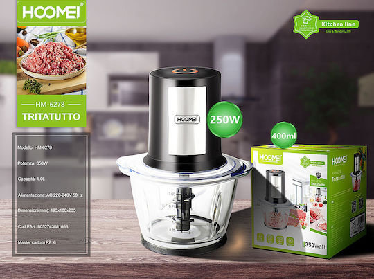 Hoomei Policoptor Multi 350W Cu Recipient 1L Negru